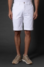 Bermuda Chino Slim Bolso Relogio - Branco - 42