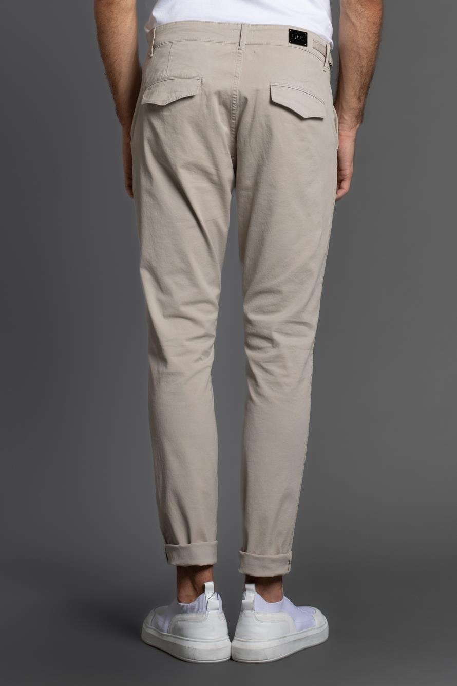 Calça Caqui Calcas Chino Homem Calças Chino De Corte Direito L32
