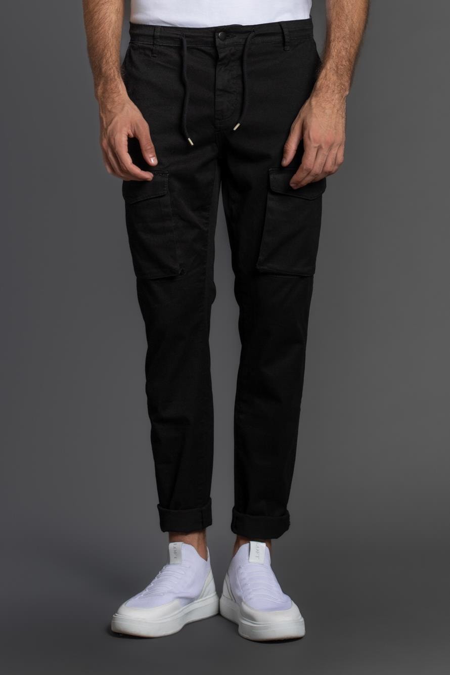 Calça Chino Masculina Slim Cinza Com Bolso Cargo na Use Loft