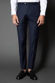 Calça Slim Lisa Bolso Faca - Marinho Noite - 54