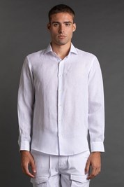 Camisa Manga Longa Linho - Branco - 3