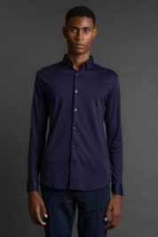 Camisa Manga Longa Pima - Marinho Noite - G