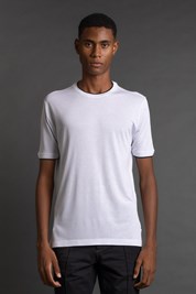 Camiseta Manga Curta Gola Redonda - Branco - P