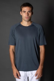 Camiseta Manga Curta Slim Raglan - Cinza Claro - P