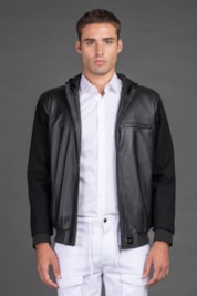 Jaqueta Bomber Couro - Preto - P