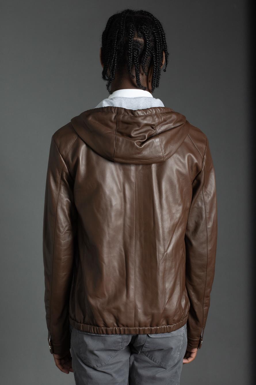 Jaqueta Couro Capuz Com Cordão Use Loft - Main Image