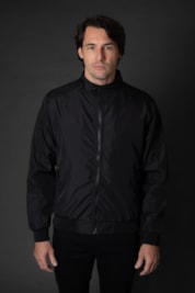 Jaqueta Gola Alta Com Botão - Preto - P