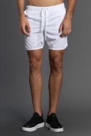 Shorts Liso Retro Com Vies - Branco - P