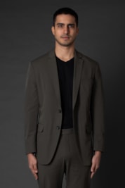 Terno Sem Forro Slim Bolso Embutido Tecnológico - Verde Militar - 46
